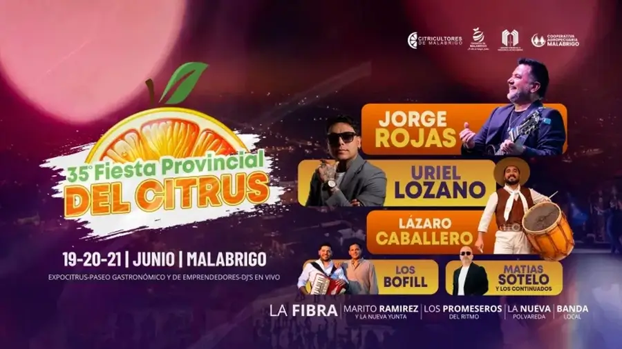 Banner promocional de la 35° Fiesta Provincial del Citrus de Malabrigo