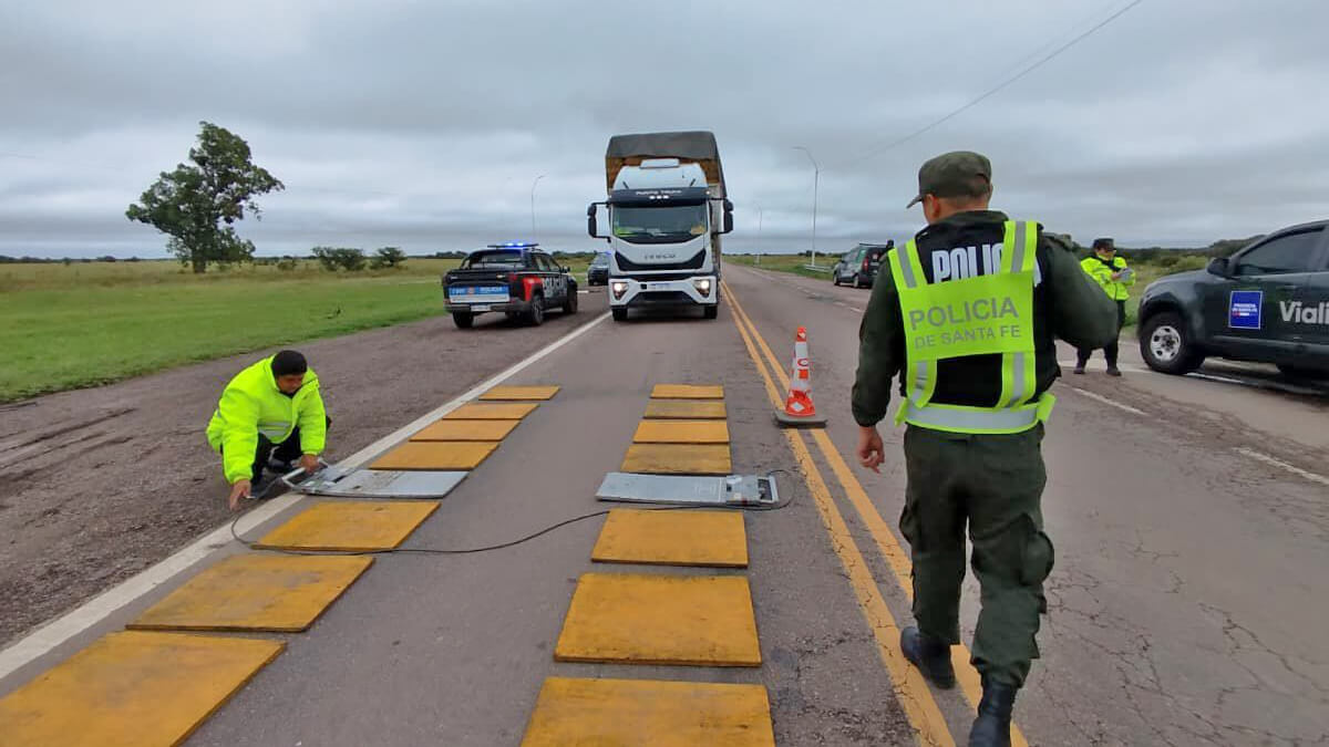 Control de peso a camiones en rutas provinciales de Santa Fe