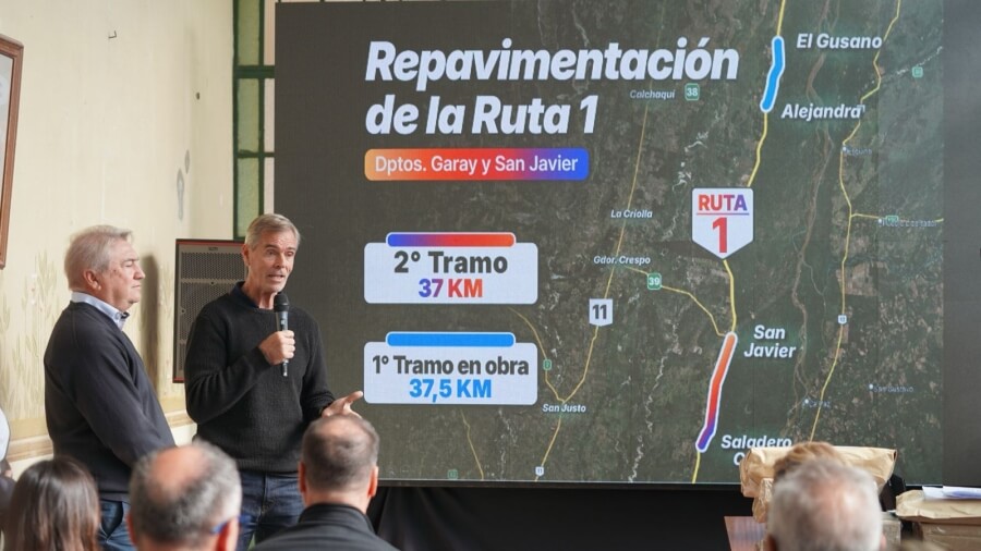 Jorge Seghezzo presentó los tramos en obra sobre la Ruta Provincial 1