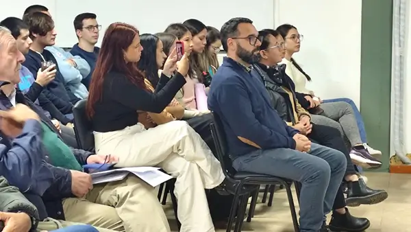 Sergio Chiqui Rojas participando de la movilización universitaria