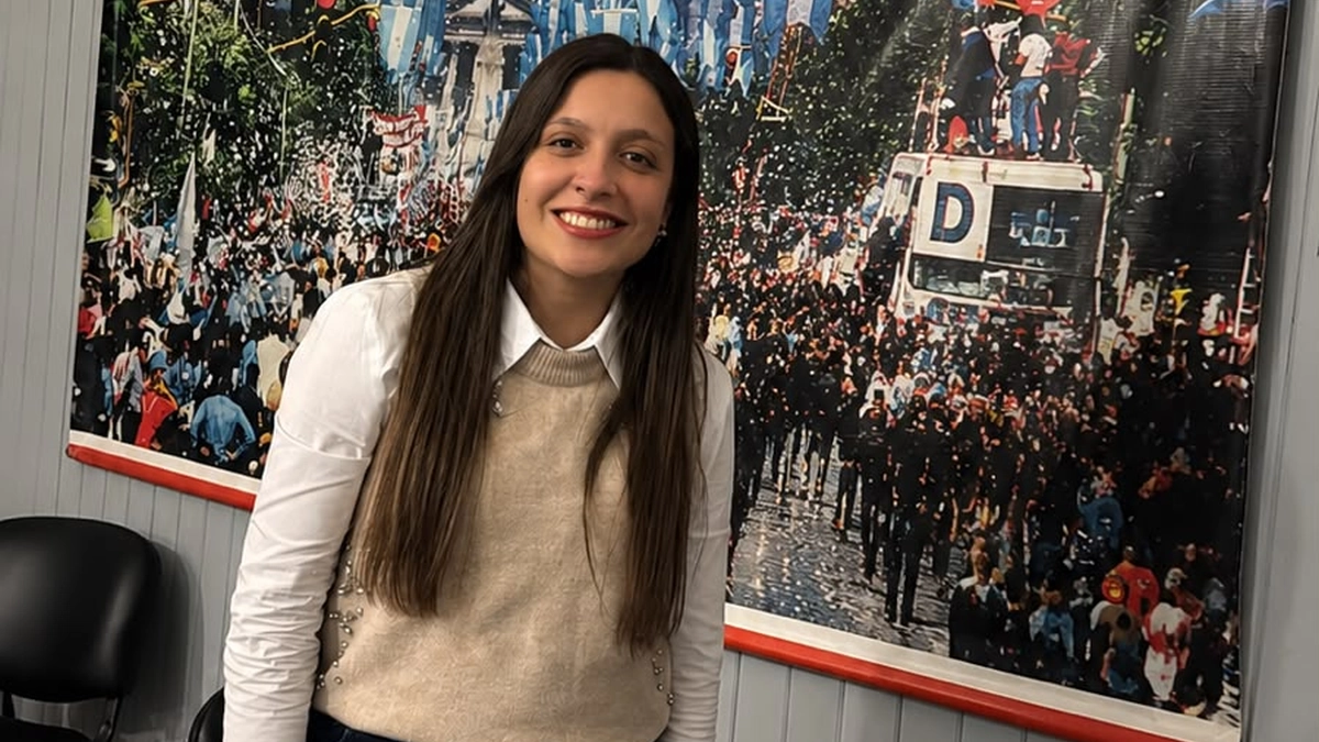 María Cielo Sandrigo tras asumir la presidencia de la Juventud Radical del departamento General Obligado.
