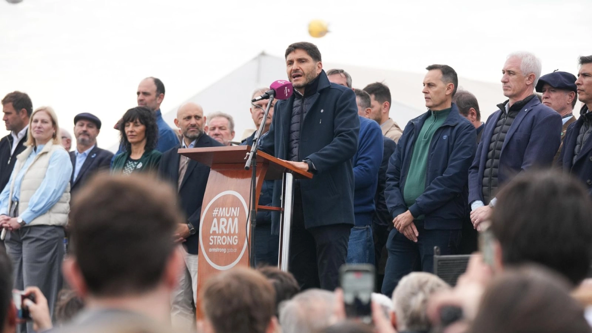 Maximiliano Pullaro durante su discurso en la inauguración de Agroactiva 2026