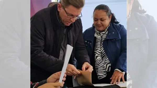 Rodrigo Borla durante la apertura de sobres para la licitación de los nuevos quirófanos del SAMCo de San Justo