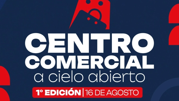 Flyer oficial de la primera edición del Centro Comercial a Cielo Abierto en Villa Ocampo.
