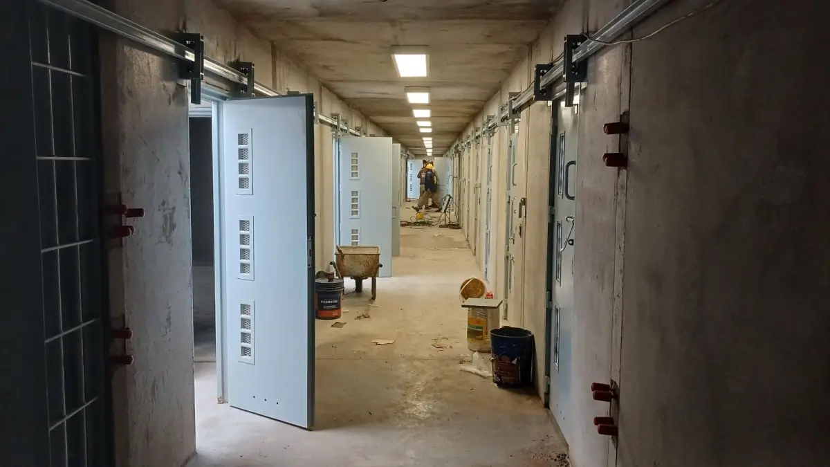 Vista interior de los nuevos pabellones de aislamiento de la cárcel de Coronda