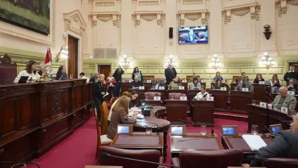 Cámara de Diputados de Santa Fe durante la sesión en la que se aprobó la reforma electoral