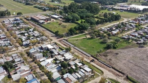 Vista aérea del barrio Don Pedro de Avellaneda donde se habilitaron nuevas conexiones a la red cloacal