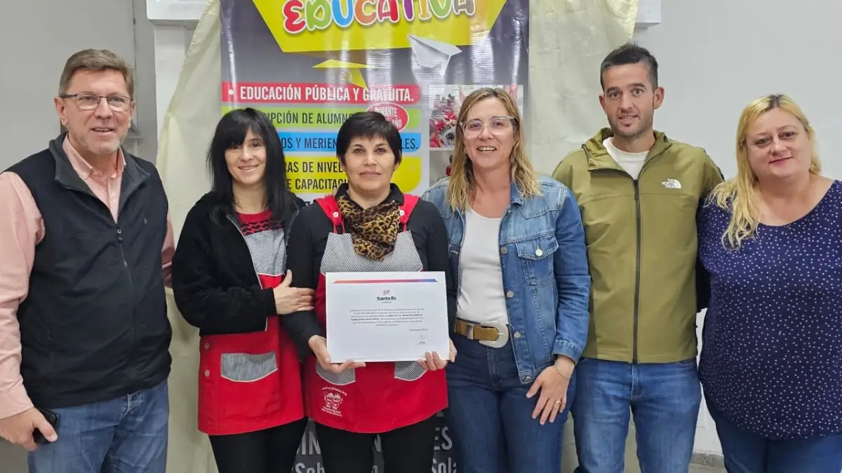 Rodrigo Borla entrega aportes FANI para obras en escuelas del departamento San Justo