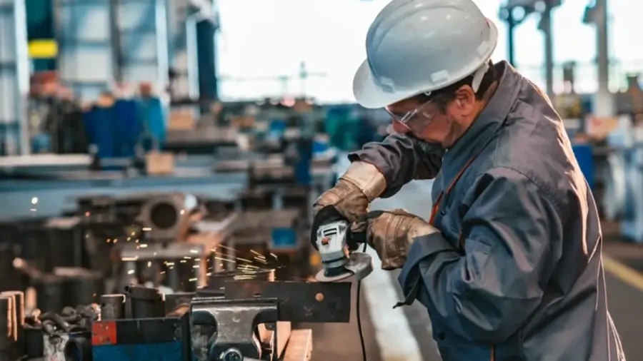 Empleado trabajando en una pyme santafesina beneficiada por créditos con tasa bonificada