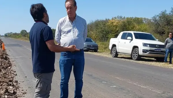 Orfilio Chacho Marcón recorrió obras sobre la Ruta Provincial 31 en el norte de Santa Fe