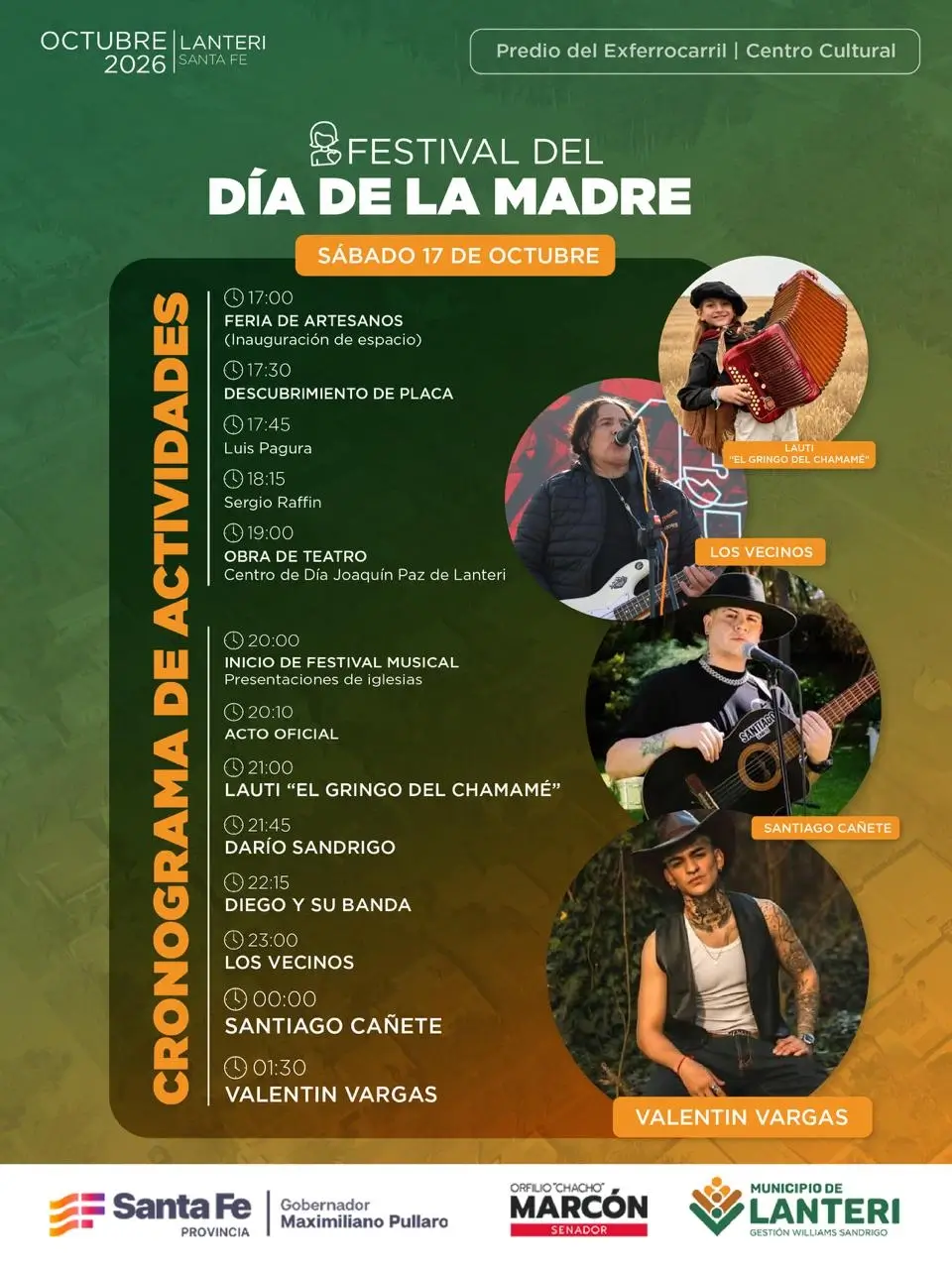 Programación completa del Festival del Día de la Madre del 17 de octubre