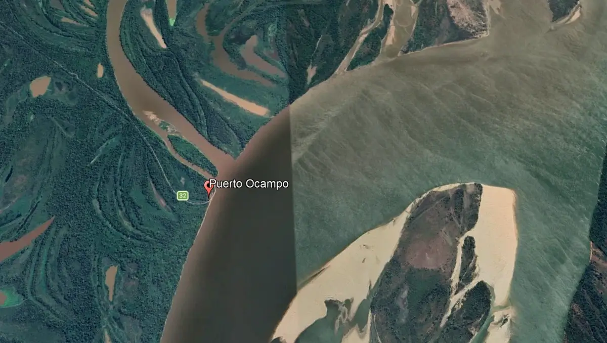 Ubicación proyectada del Puerto de Villa Ocampo a orillas del río Paraná, en el norte de Santa Fe