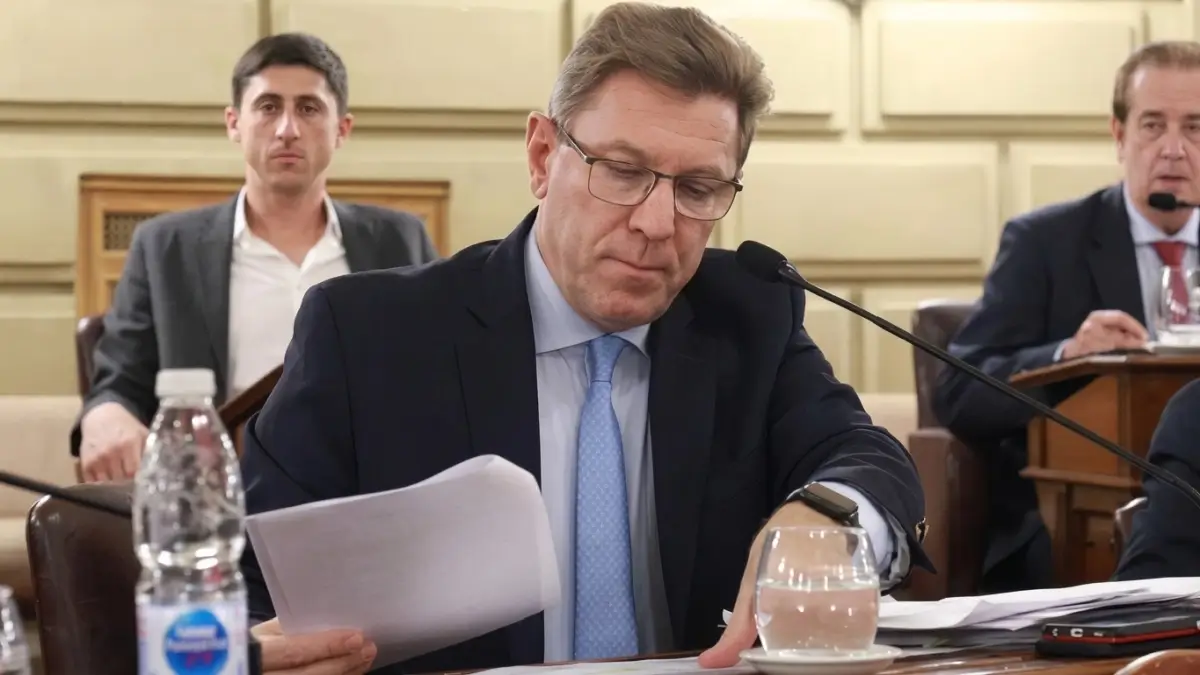 Rodrigo Borla durante sesión en la Cámara de Senadores