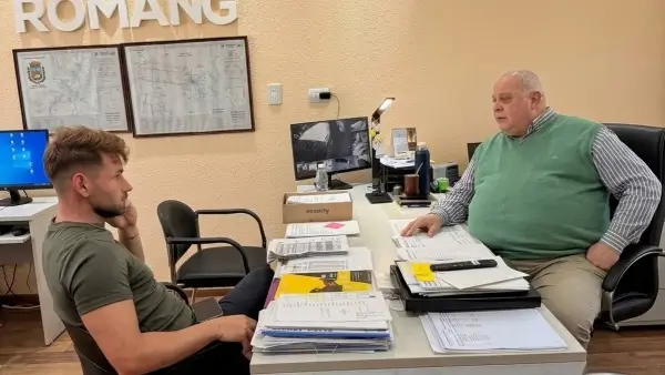 Sergio Ramseyer recibió al senador Oscar Dolzani por los fondos provinciales para maquinaria de Romang