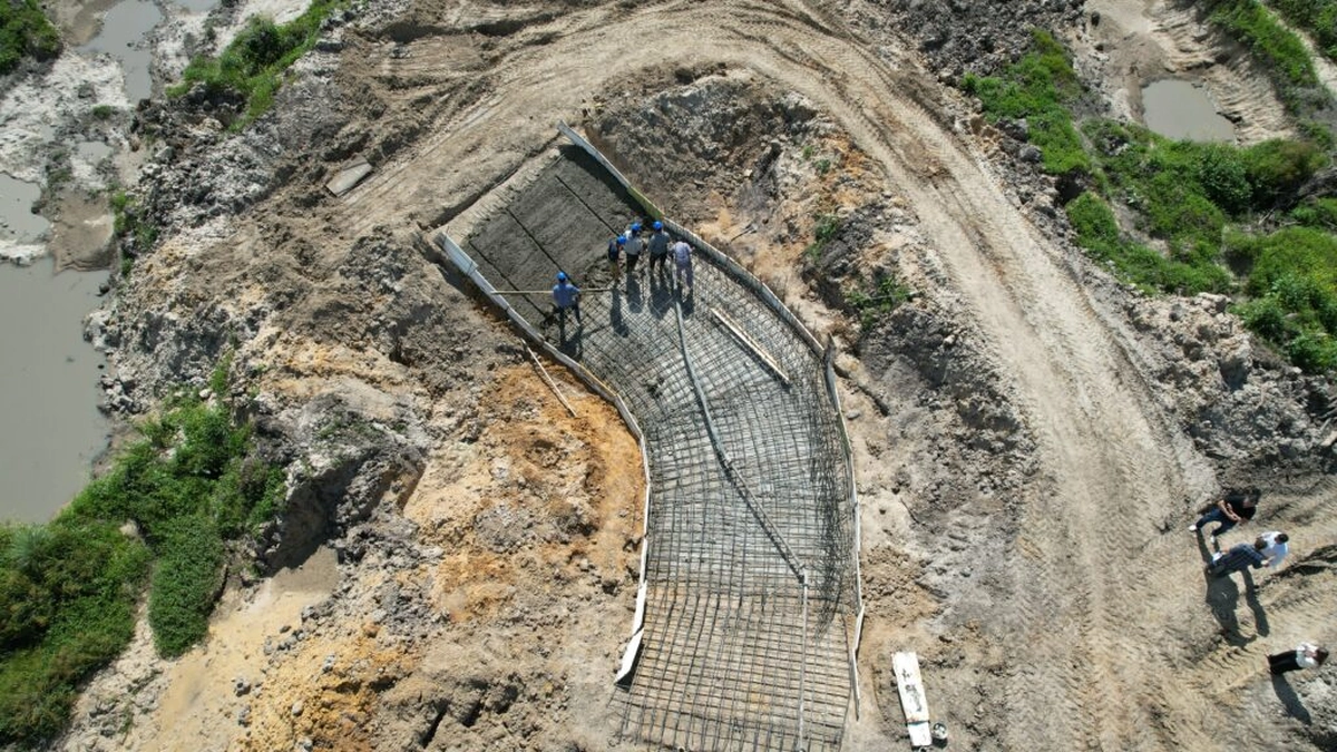 Obra de infraestructura hídrica en el Paraje La Vertiente de Avellaneda