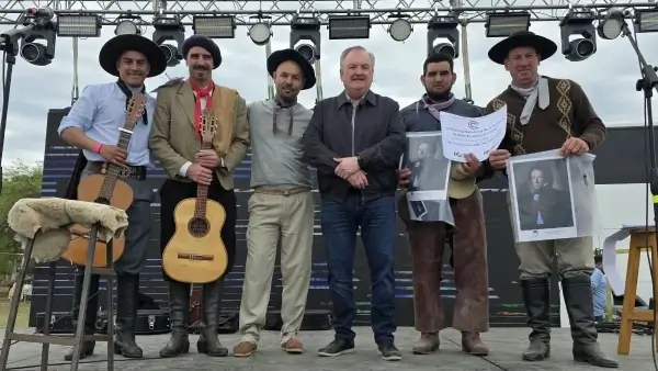 Felipe Michlig acompañó la primera edición del Festival de Doma y Folklore de Huanqueros